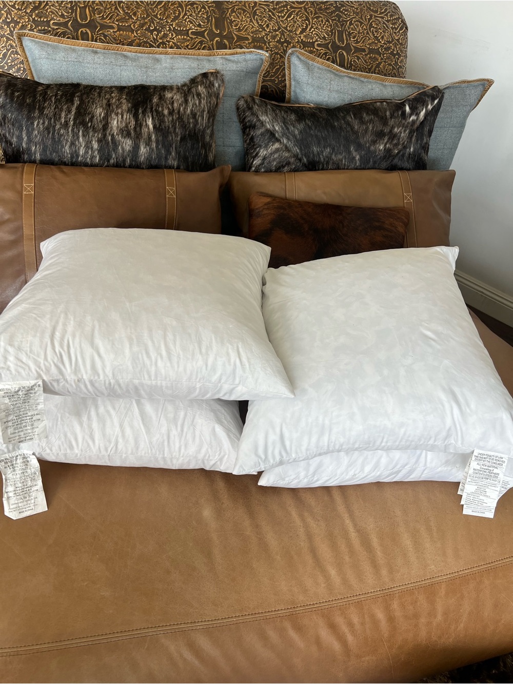 Feathered White Inserts for decorative pillows 2 for $10